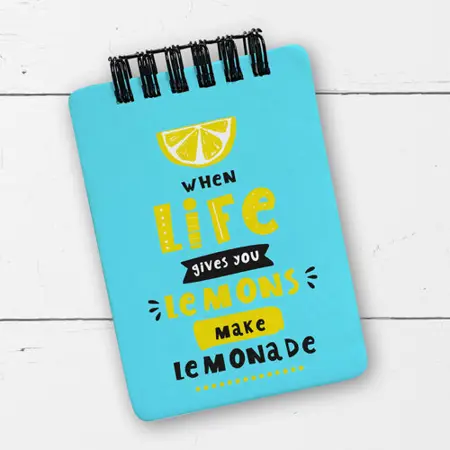 Blok kroužková vazba A7 When life gives you lemons make lemonade